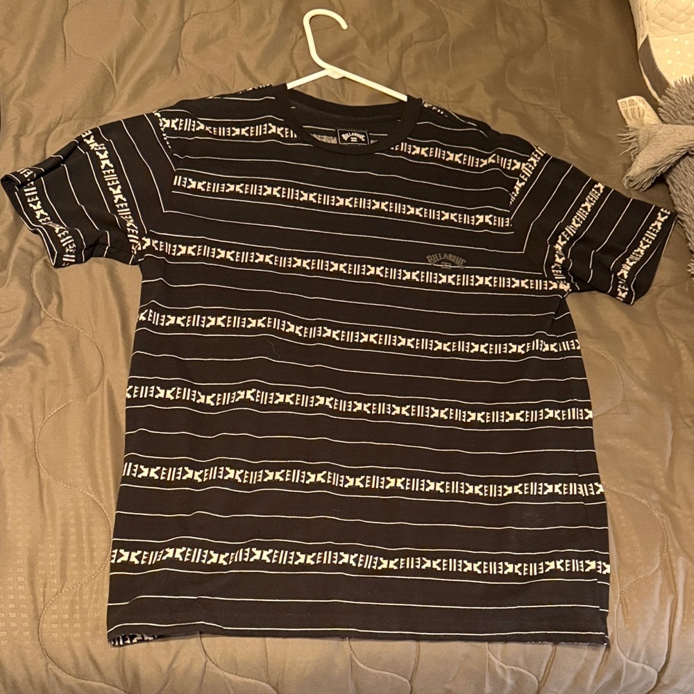 Billabong Black Patterned Men's Tee Shirt